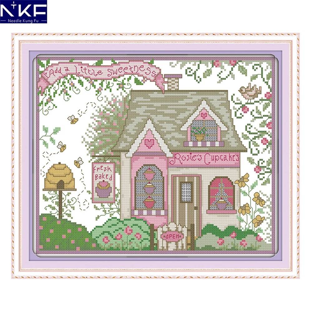 NKF Chinese Cross Stitch Kits Tea house Nature Cross Stitch Patterns DIY Embroidery Needlework For Home Decoration
NKF Chinese Cross Stitch Kits Tea house Nature Cross Stitch Patterns DIY Embroidery Needlework For Home Decoration