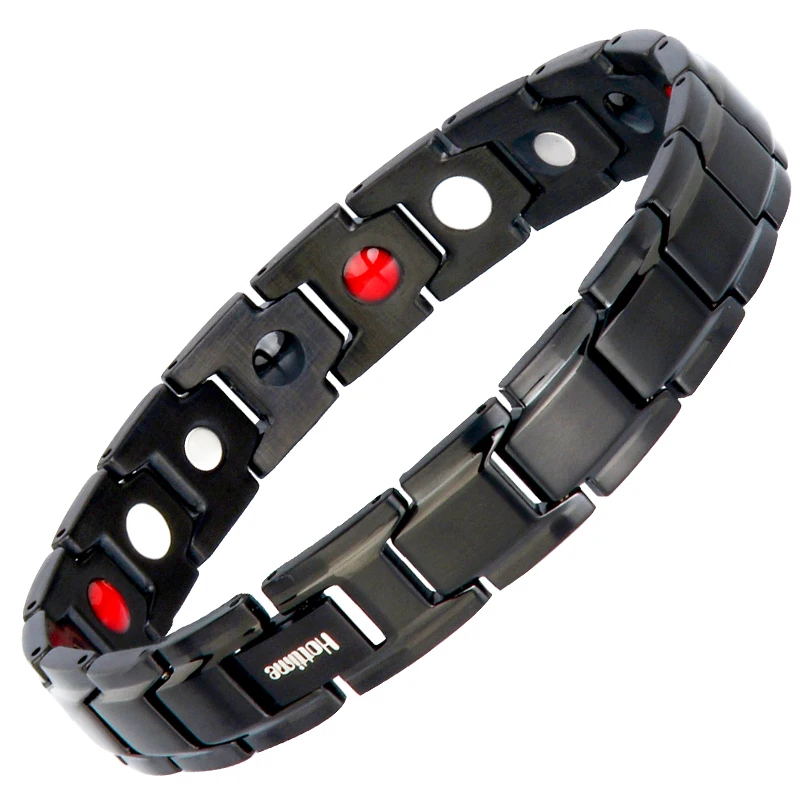 Hottime бренд Дизайн Мода Здоровье энергии браслет мужские черные Jewelry
