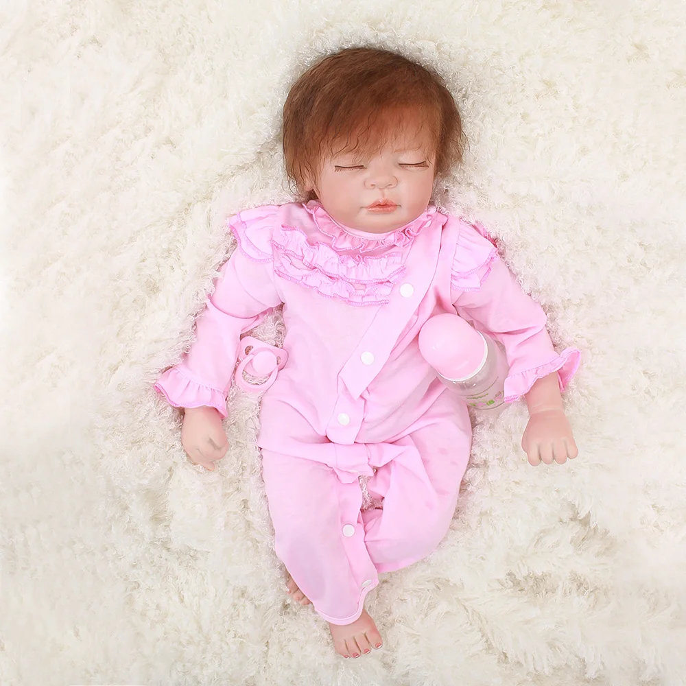 22'' bebe alive reborn bonecas handmade Lifelike Reborn Baby girl Doll soft Body Vinyl Silicone doll reborn with Pacifier chil
22'' bebe alive reborn bonecas handmade Lifelike Reborn Baby girl Doll soft Body Vinyl Silicone doll reborn with Pacifier chil