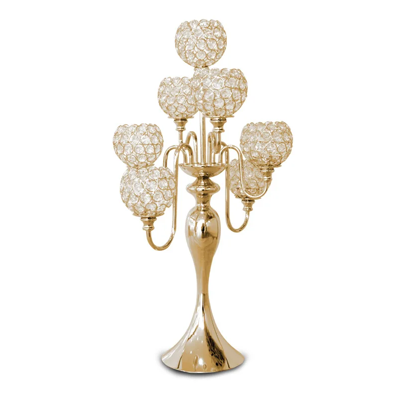 69cm Tall 7-arms shiny silver or gold metal Candelabras, Crystal Candle Holder, wedding Centerpiece, Home decoration
69cm Tall 7-arms shiny silver or gold metal Candelabras, Crystal Candle Holder, wedding Centerpiece, Home decoration