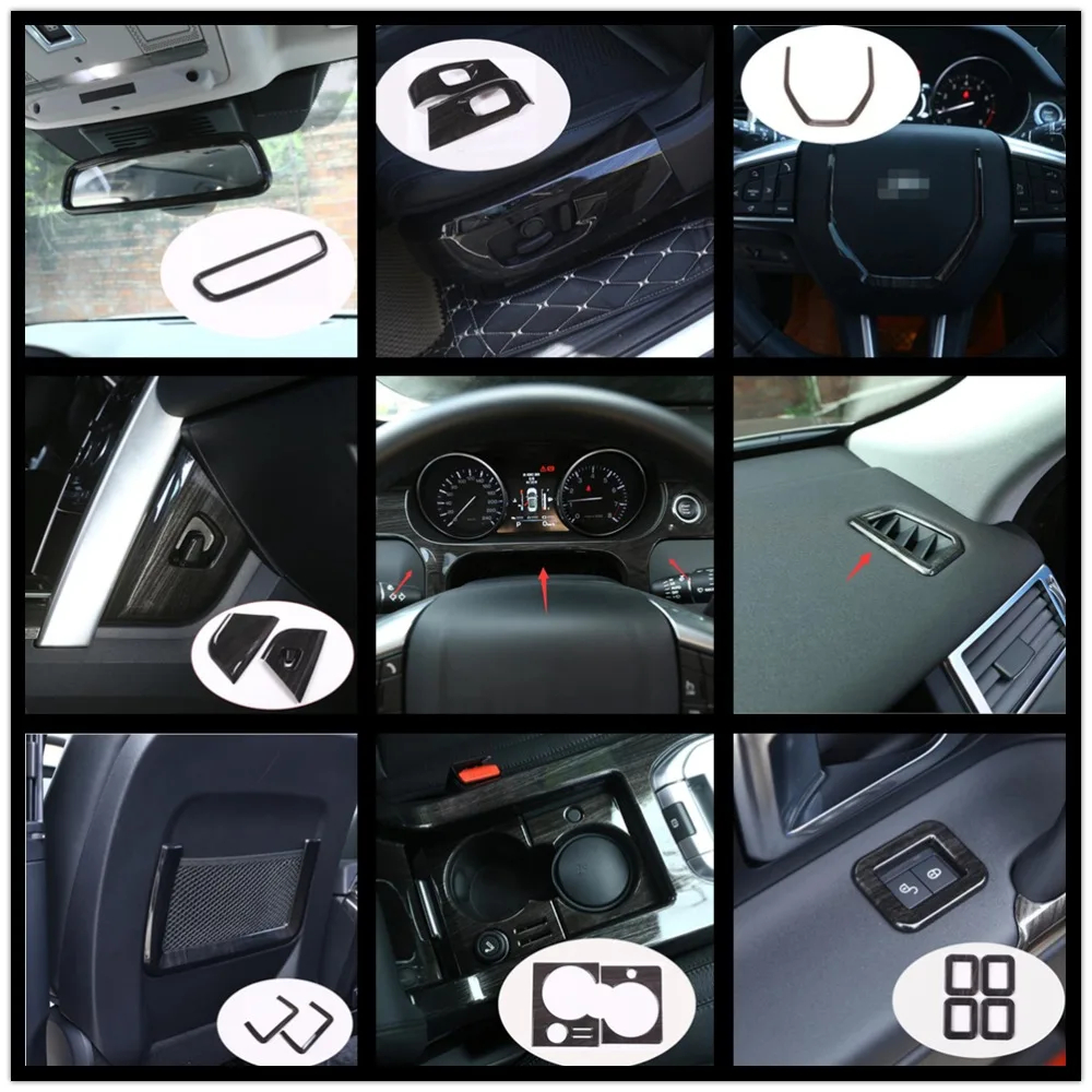 Black Dark Ash Wood Grain ABS Chrome Trims Interior Cover Trim Frame Decoration Car Styling For Land Rover Discovery Sport 15-17
Black Dark Ash Wood Grain ABS Chrome Trims Interior Cover Trim Frame Decoration Car Styling For Land Rover Discovery Sport 15-17