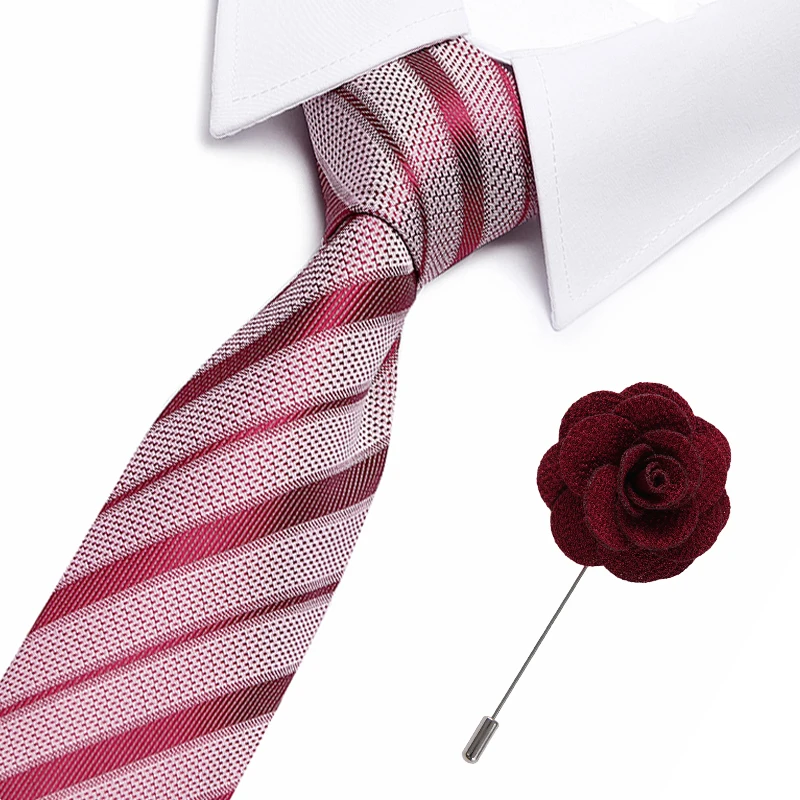 Mens Tie Blue Paisley Silk Neck tie Classic brooches Set Ties For Men Business Wedding Party Free Shipping | Аксессуары для одежды