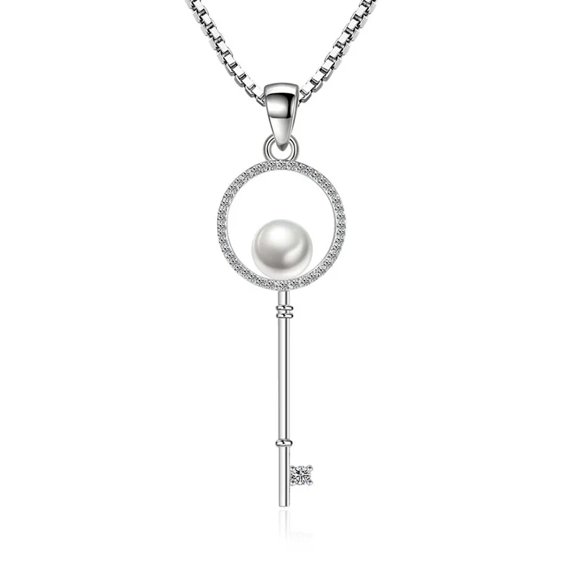 Hot Sale Design Fashion Pearl Crystal Key 925 Sterling Silver Pendant Necklaces for Women Girls Jewelry Christmas Gift
Hot Sale Design Fashion Pearl Crystal Key 925 Sterling Silver Pendant Necklaces for Women Girls Jewelry Christmas Gift