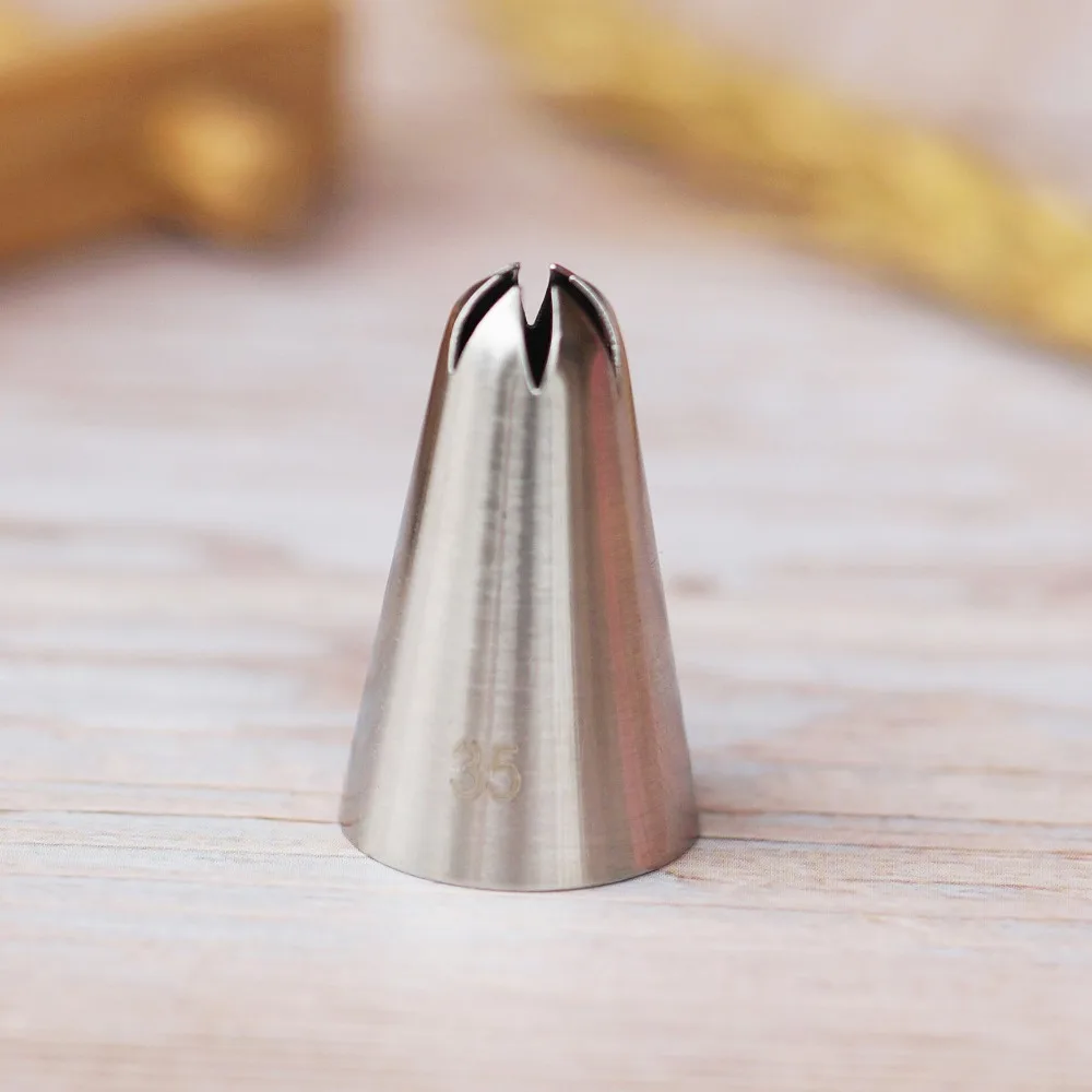 #35 Icing Tip Nozzle Cake Decorating Tip Stainless Steel Icing Fondant Piping Decorating Nozzle Baking & Pastry Tools
#35 Icing Tip Nozzle Cake Decorating Tip Stainless Steel Icing Fondant Piping Decorating Nozzle Baking & Pastry Tools