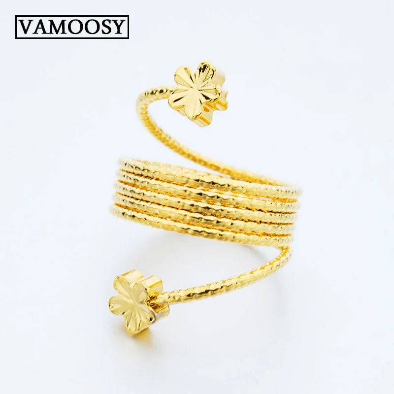 Shiny 24K Gold Color Twist spiral rings Classical Wedding Engagement Rings for Woman Girls Bague Femme
Shiny 24K Gold Color Twist spiral rings Classical Wedding Engagement Rings for Woman Girls Bague Femme