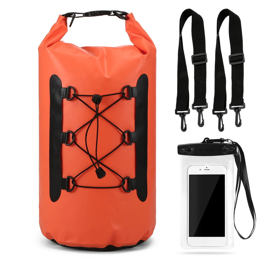 

15L Waterproof Dry Bag Roll Top Dry Sack For Kayaking Boating Fishing Surfing Swimming Diving Rafting Waterproof Phone Case Bag