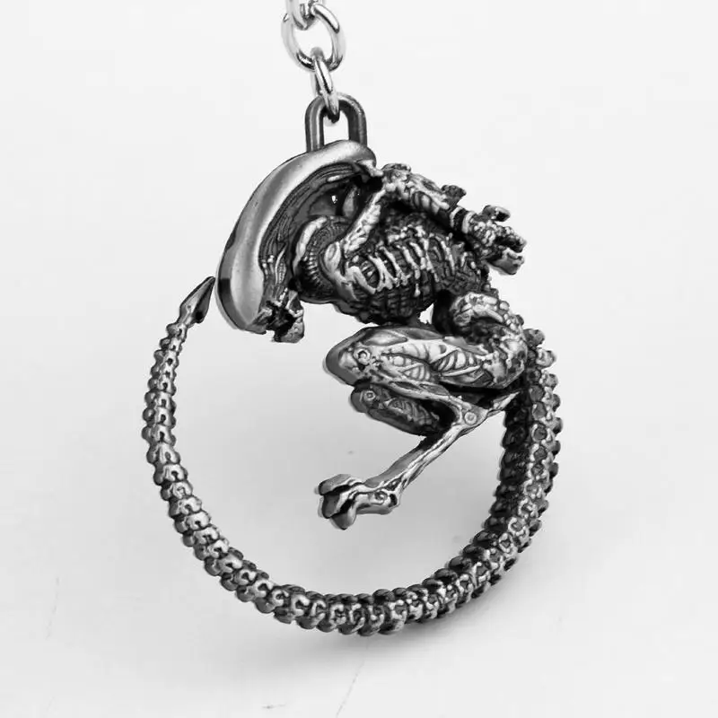 dongsheng Men Cool Jewelry Game Aliens Predator AVP Keychain Alien Queen pendant keyring Accessories Key Chains For Fans Gift | Украшения и