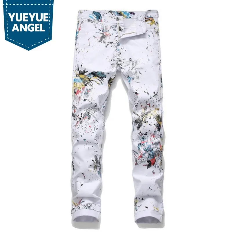 New Designer Slim Fit White Printed Jeans Men Summer Fashion Zipper Stretch Elastic Denim Pencil Pants Nightclub Jeans
New Designer Slim Fit White Printed Jeans Men Summer Fashion Zipper Stretch Elastic Denim Pencil Pants Nightclub Jeans