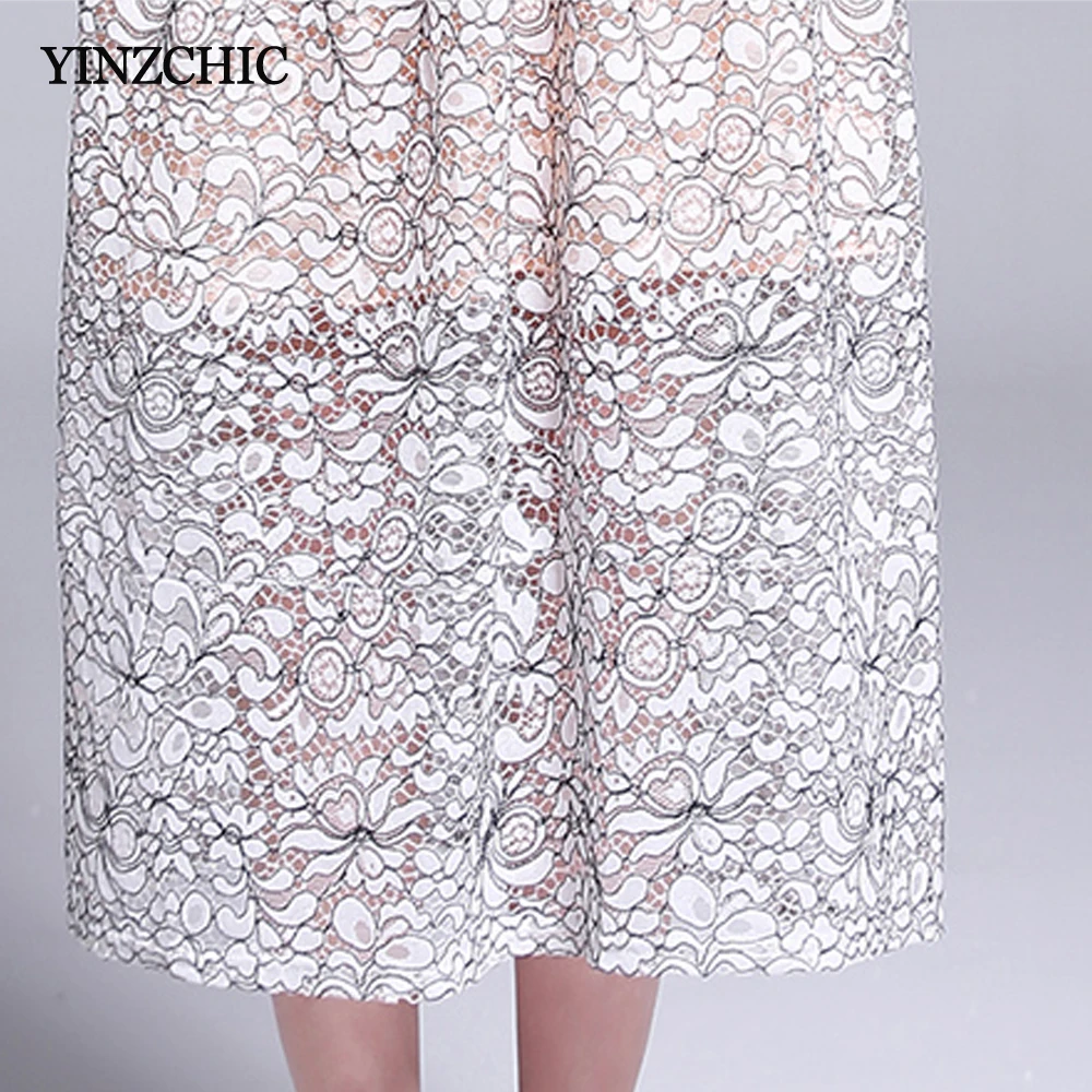 Fashion Womans White Lace Dress Short Sleeve Female Summer Mid Dress Hollow Out OL Elegant A-line Dress Casual Laces Dress Women 
Fashion Womans White Lace Dress Short Sleeve Female Summer Mid Dress Hollow Out OL Elegant A-line Dress Casual Laces Dress Women