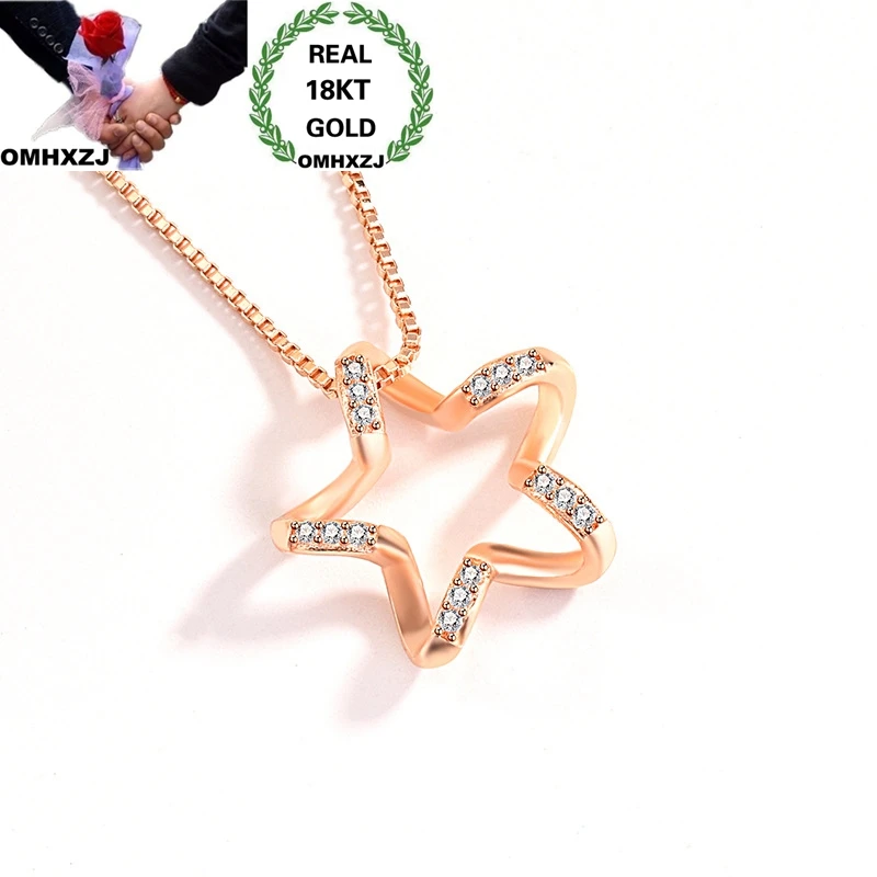 OMHXZJ Wholesale European Fashion Woman Girl Party Birthday Wedding Gift Star AAA Zircon 18KT Rose Gold Pendant Necklace NA234
OMHXZJ Wholesale European Fashion Woman Girl Party Birthday Wedding Gift Star AAA Zircon 18KT Rose Gold Pendant Necklace NA234