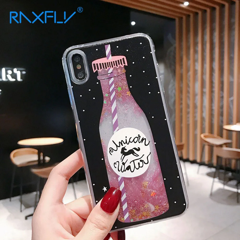 Мягкий чехол RAXFLY из ТПУ для huawei P20 mate 20 Lite P30 Pro розовая бутылка телефона с