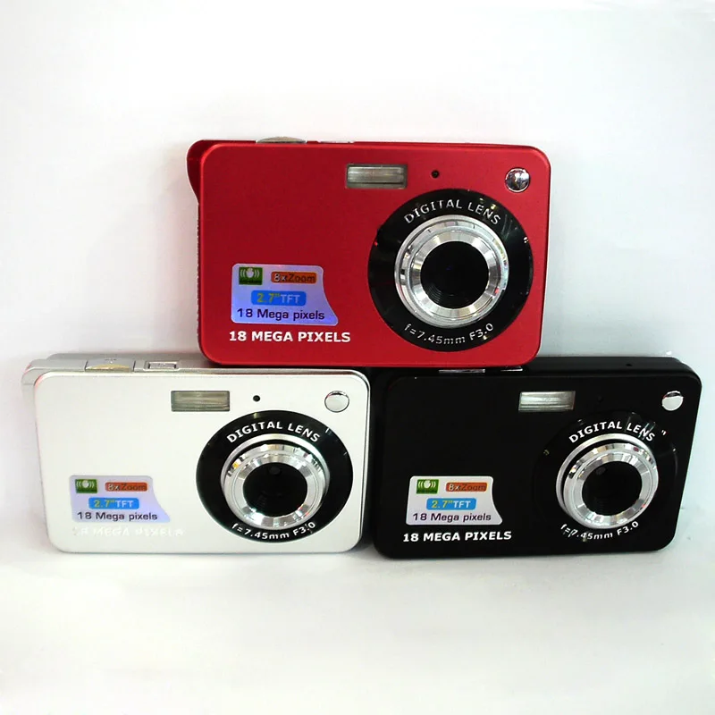 

2.7" TFT 18MP Mega Pixels Mini Portable Digital Camera DC530 8X Digital Zoom Anti-Shake HD 720p DV for Child Festive Gift