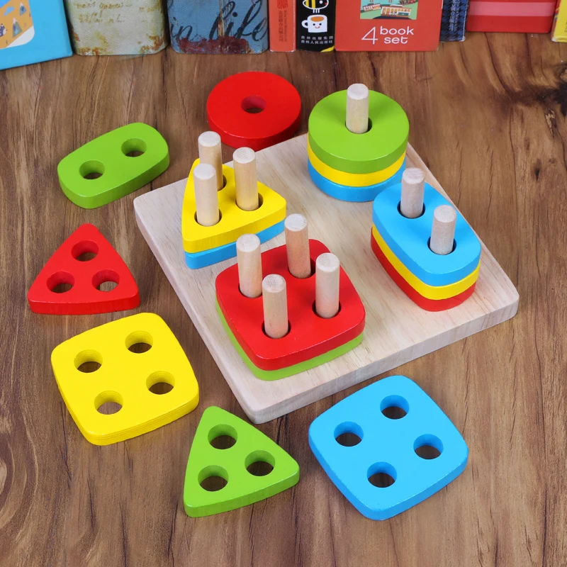 Wooden Puzzle Toddler Toys Shapes Sorter Preschool Geometric Blocks Stacking Games Toy for Kids Baby Gift
Wooden Puzzle Toddler Toys Shapes Sorter Preschool Geometric Blocks Stacking Games Toy for Kids Baby Gift