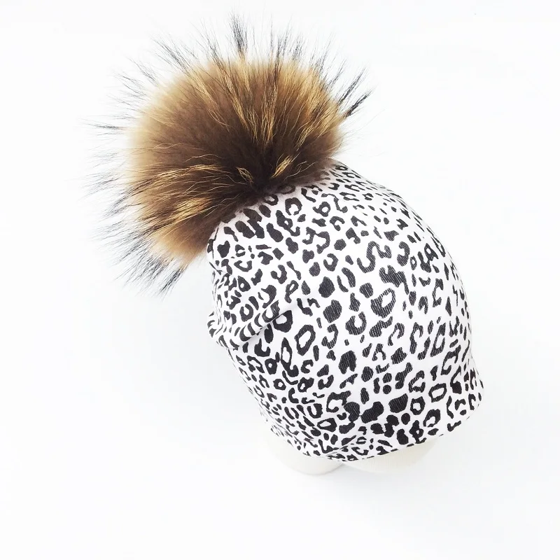 Fashion Leopard Print Baby Hat Real 15cm Raccoon Fur Ball Hat For Girls And Boys Autumn Winter Children's Hats Caps
Fashion Leopard Print Baby Hat Real 15cm Raccoon Fur Ball Hat For Girls And Boys Autumn Winter Children's Hats Caps