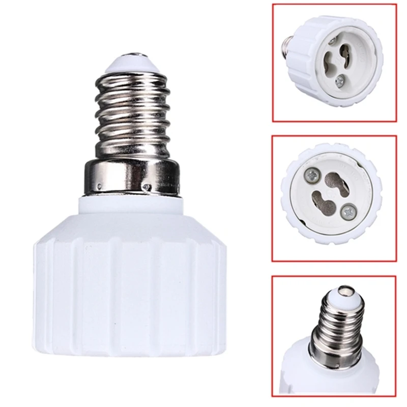 Jiguoor E14 to GU10 Base LED Halogen Light Lamp Bulb Adapter Converter Base Socket
Jiguoor E14 to GU10 Base LED Halogen Light Lamp Bulb Adapter Converter Base Socket