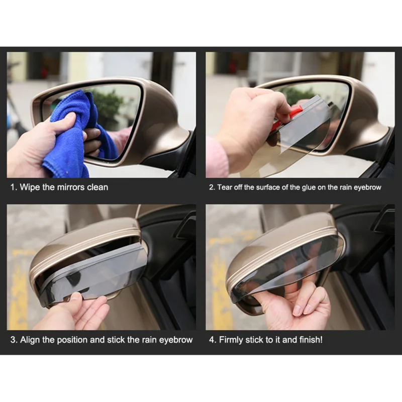 2pcs PVC Car Rear View Mirror Sticker Rain Eyebrow Weatherstrip Auto Mirror Rain Shield Shade Cover Protector Guard
2pcs PVC Car Rear View Mirror Sticker Rain Eyebrow Weatherstrip Auto Mirror Rain Shield Shade Cover Protector Guard
