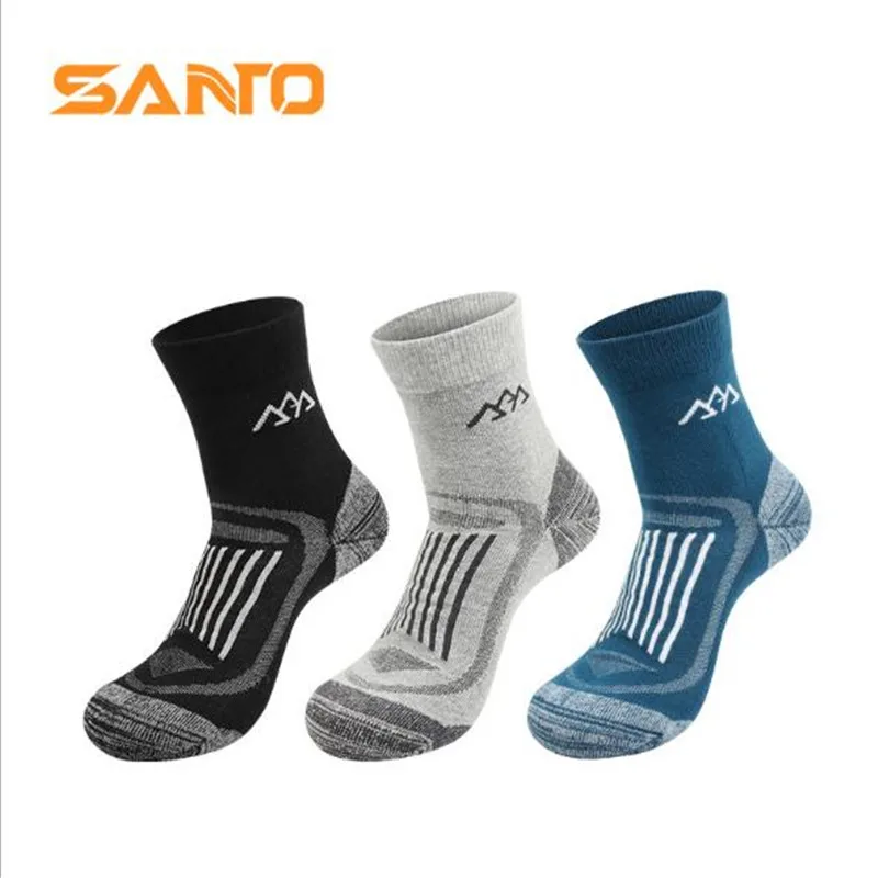 Men Women Sports Socks (3 Pairs/lot) SANTO/S061 Cotton Quick Dry Outdoor Climbing Hiking Socks
Men Women Sports Socks (3 Pairs/lot) SANTO/S061 Cotton Quick Dry Outdoor Climbing Hiking Socks