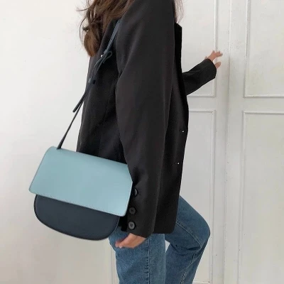 Women's Shoulder Bag Personality Messenger Bag Splicing Semicircle Saddle Bag Female 2019 Autumn New Fashion Shoulder Bag
Women's Shoulder Bag Personality Messenger Bag Splicing Semicircle Saddle Bag Female 2019 Autumn New Fashion Shoulder Bag