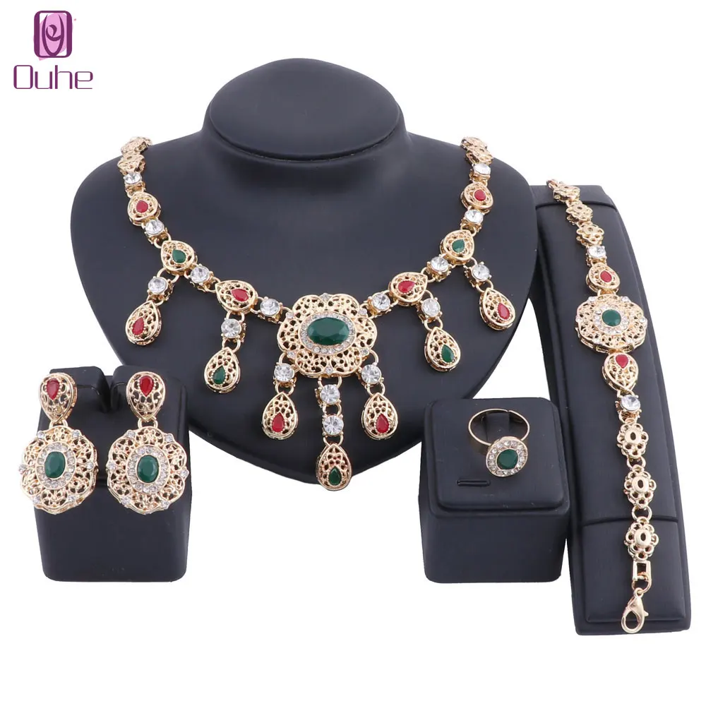 Dubai Gold Color Jewelry Sets Crystal Zircon Necklace For Women Wedding Ring Charm Bracelet Earring Fashion Jewelry Accessories
Dubai Gold Color Jewelry Sets Crystal Zircon Necklace For Women Wedding Ring Charm Bracelet Earring Fashion Jewelry Accessories