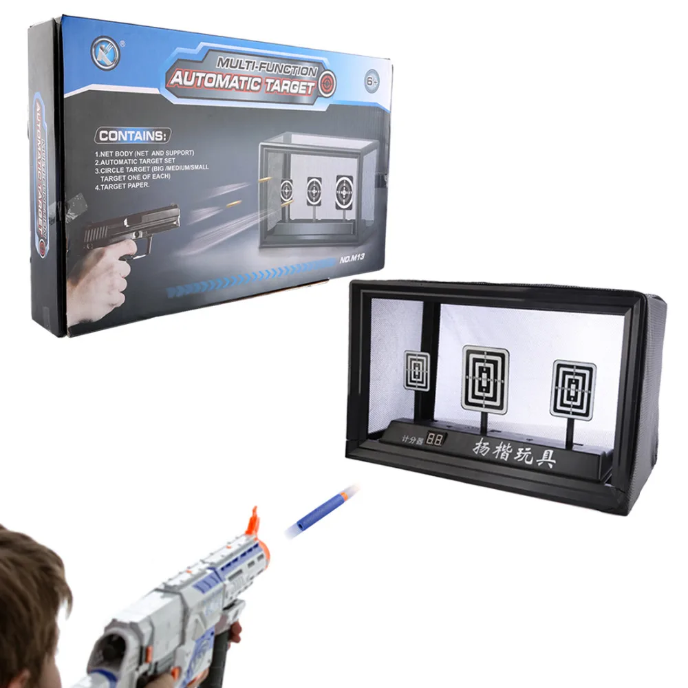 Automatic Reset Electronic Bullet Target Shooting Training Equipment Case Children Sport Toy Elect for Nerf Toys Soft Bullets
Automatic Reset Electronic Bullet Target Shooting Training Equipment Case Children Sport Toy Elect for Nerf Toys Soft Bullets