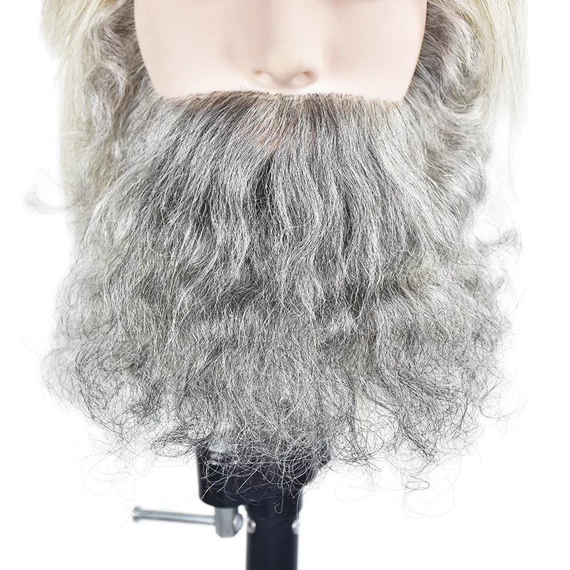 100% человеческие волосы манекен тренировочная голова с бородой искусственные