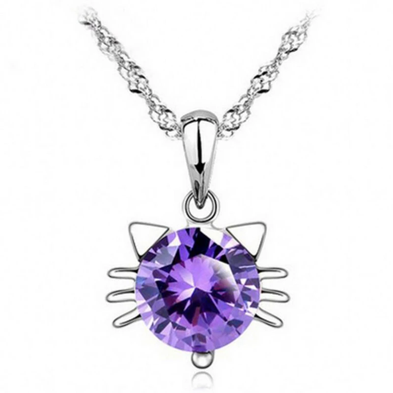 1 piece cat shape hanging pendant necklace setting cubic zirconia water wave chain silver color necklace for women
1 piece cat shape hanging pendant necklace setting cubic zirconia water wave chain silver color necklace for women