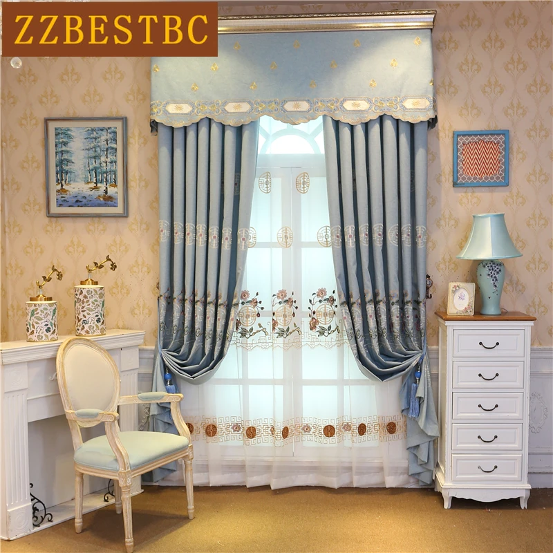 Modern minimalist high quality embroidered curtains for Living Room blue luxury elegant Window Bedroom curtains hotel Drapes
Modern minimalist high quality embroidered curtains for Living Room blue luxury elegant Window Bedroom curtains hotel Drapes