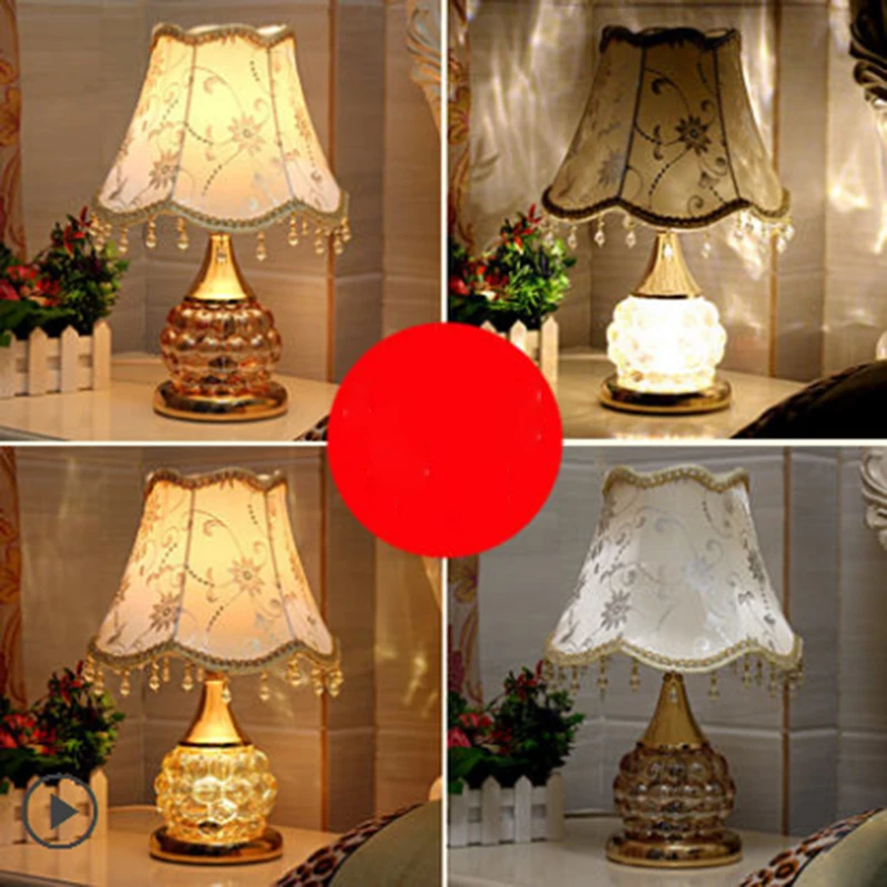 European minimalist fabric lampshade festive desktop decoration lamp thickened glass LED dimmable E27 lighting Red
European minimalist fabric lampshade festive desktop decoration lamp thickened glass LED dimmable E27 lighting Red