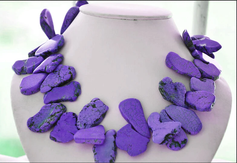 Женские украшения для свадьбы, 18 дюймов, фиолетовый камень, howlite, срез камня, барочное ожерелье-чокер ручной работы, подвеска
Женские украшения для свадьбы, 18 дюймов, фиолетовый камень, howlite, срез камня, барочное ожерелье-чокер ручной работы, подвеска