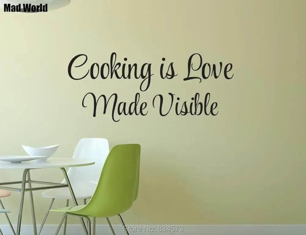 Cooking is Love Made Visible Kitchen Quotes Wall Art Stickers Wall Decals Home DIY Decoration Removable Room Decor Wall Stickers
Cooking is Love Made Visible Kitchen Quotes Wall Art Stickers Wall Decals Home DIY Decoration Removable Room Decor Wall Stickers