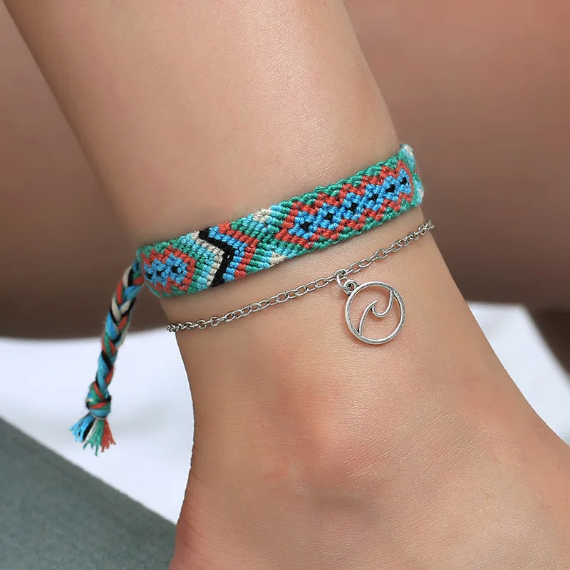 2 PCS/Set Boho Weave Anklets Vintage Women Summer Handmade Cotton Anklet Beach Fashion Foot Jewelry Femme Gift
2 PCS/Set Boho Weave Anklets Vintage Women Summer Handmade Cotton Anklet Beach Fashion Foot Jewelry Femme Gift