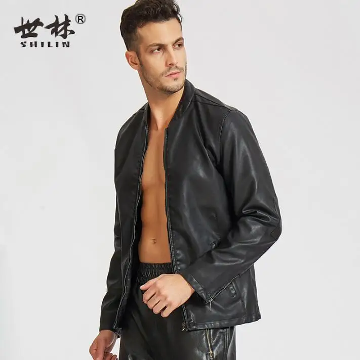 Stand collar black mens motorcycle leather jacket slim faux leather coats men casual jackets jaqueta de couro street spring
Stand collar black mens motorcycle leather jacket slim faux leather coats men casual jackets jaqueta de couro street spring