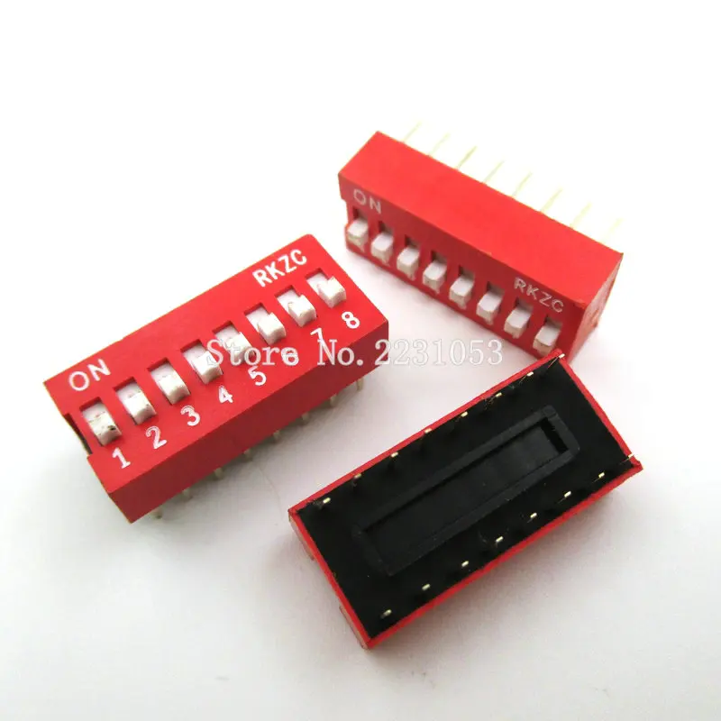 20 шт./лот 8 позиционный DIP-переключатель 2,54 мм шаг 2 ряда 8 P слайд 8 бит красный DIP-переключатель
20 шт./лот 8 позиционный DIP-переключатель 2,54 мм шаг 2 ряда 8 P слайд 8 бит красный DIP-переключатель