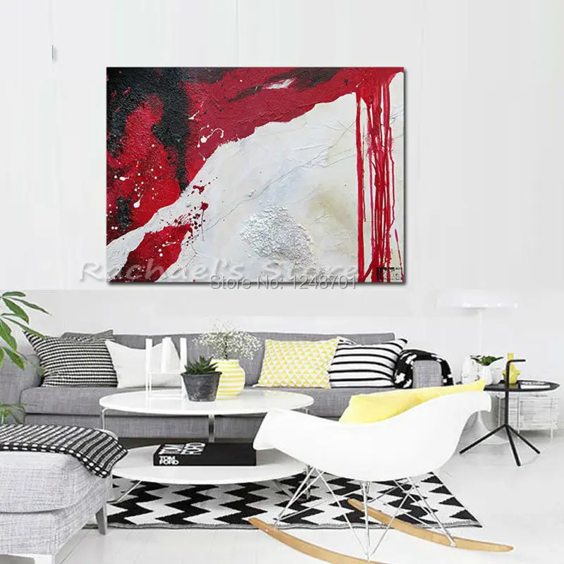 Hand Painted Modern Simple Color Abstract Oil Painting Red White Black home decor room hall wall art picture on canvas Room Dcor
Hand Painted Modern Simple Color Abstract Oil Painting Red White Black home decor room hall wall art picture on canvas Room Dcor