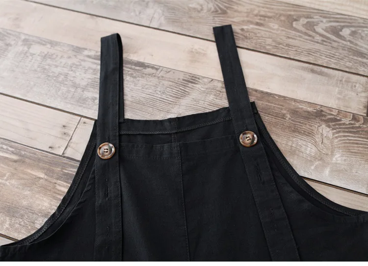 2019 summer new women's overalls simple fashion black jumpsuits cotton linen bib female loose fit students wide leg pants woman
2019 summer new women's overalls simple fashion black jumpsuits cotton linen bib female loose fit students wide leg pants woman
