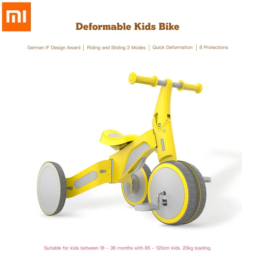 Xiaomi Youpin TF1 деформируемого двойной режим велосипед для детские малышей в возрасте