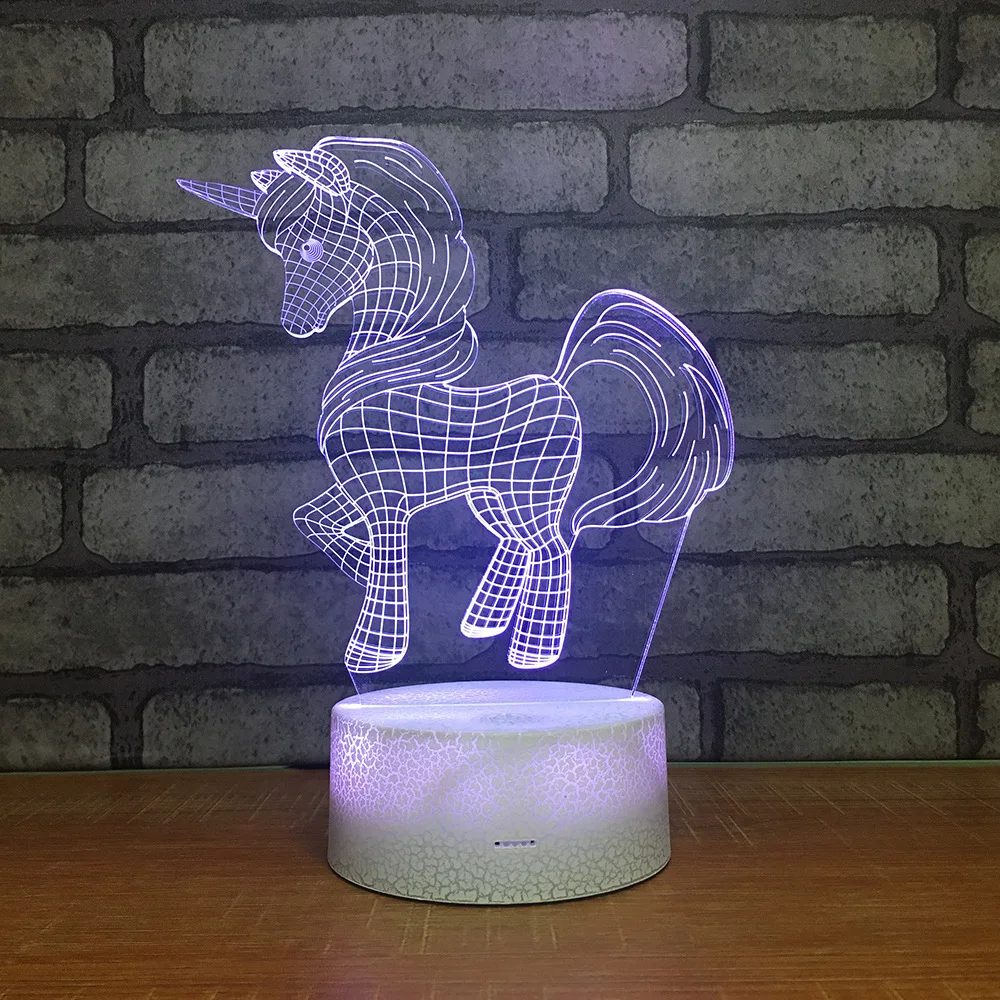 3D Cartoon Unicorn LED RGB Night Light 7 Color Change Desk Light Action Figures 270 Boys Girls Christmas Toys
3D Cartoon Unicorn LED RGB Night Light 7 Color Change Desk Light Action Figures 270 Boys Girls Christmas Toys