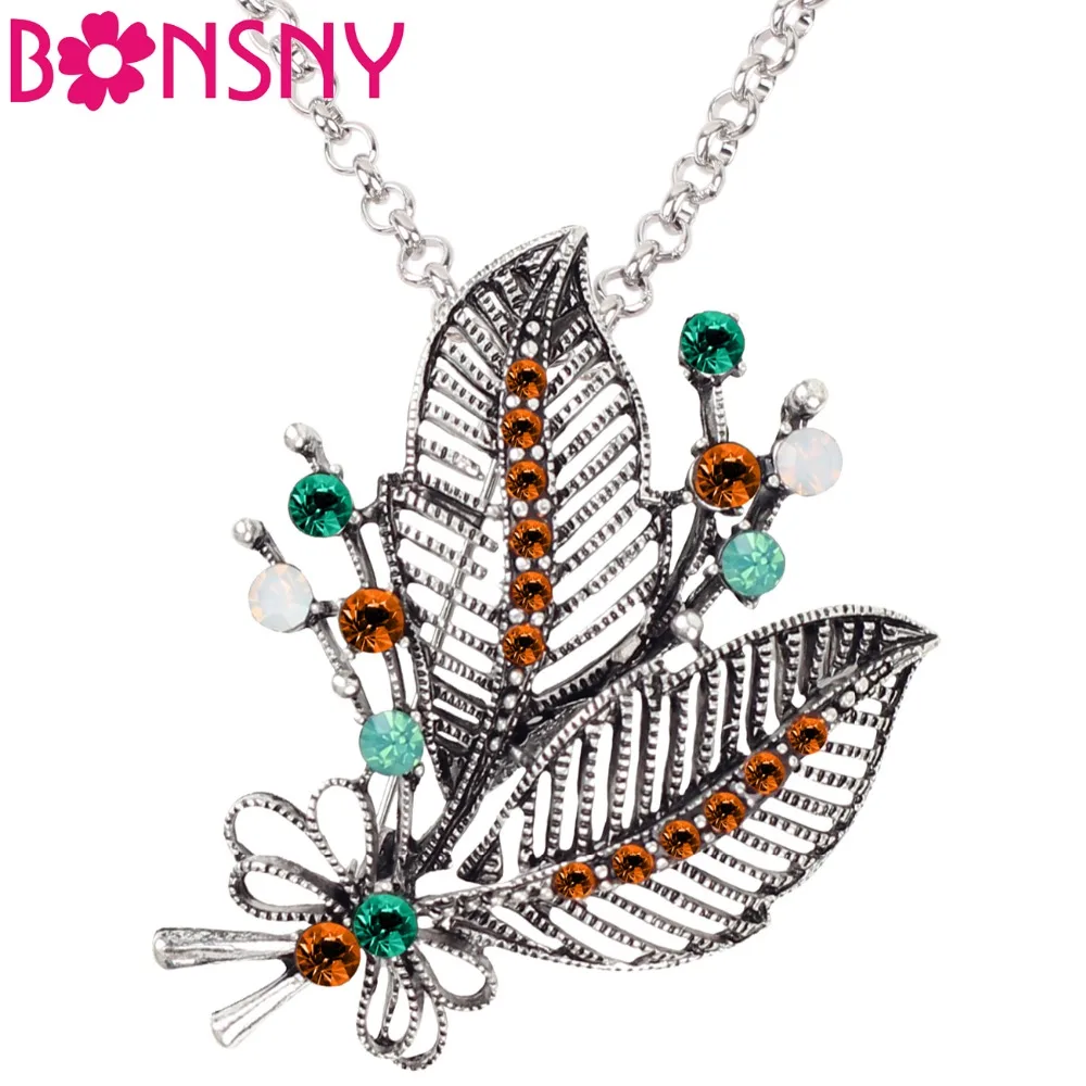 Bonsny Alloy Rhinestone Novelty Bowknot Leaf Necklace Pendant Chain Choker Plant Silver-plated Jewelry For Women Girl Lady Gifts
Bonsny Alloy Rhinestone Novelty Bowknot Leaf Necklace Pendant Chain Choker Plant Silver-plated Jewelry For Women Girl Lady Gifts