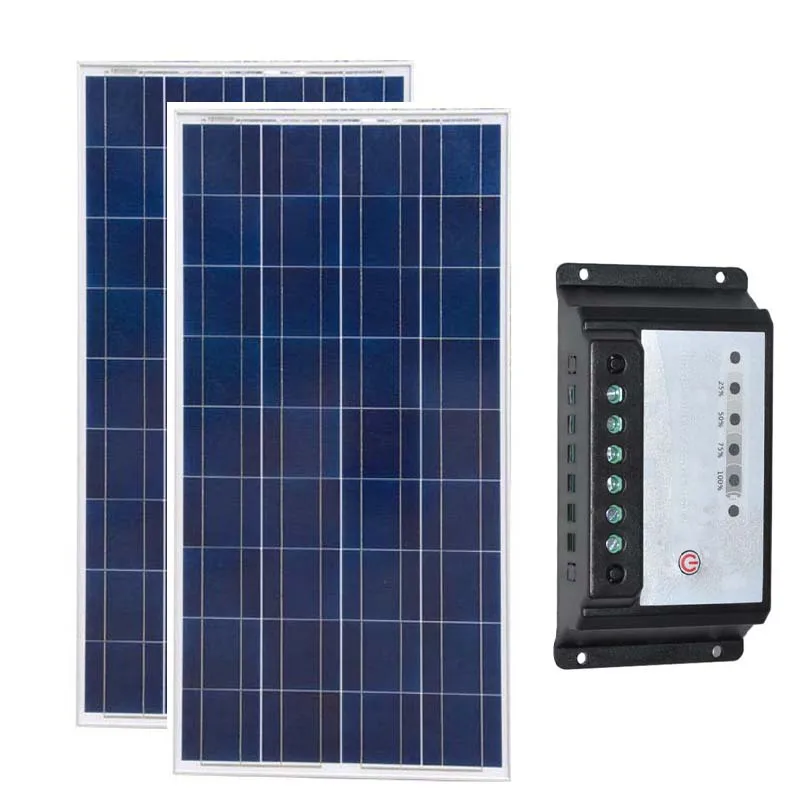 Фото Водонепроницаемое зарядное устройство для солнечной панели 12 В 150 Вт 2 шт.(Aliexpress на русском)