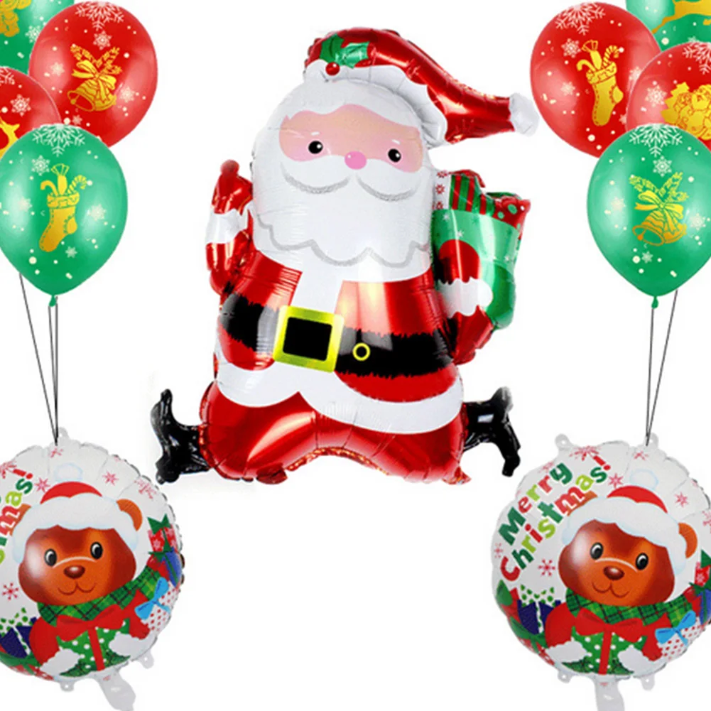 1Set Multifunctional Christmas Foil Balloons Portable Merry Santa Bear Hanging Practical Xmas Decorations Color | Игрушки и хобби