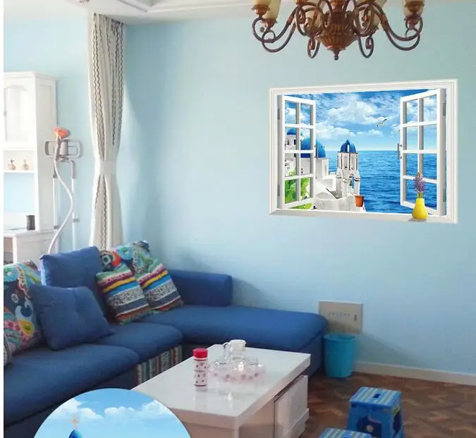 Free Shipping 3d scenery Ocean tower sea view window wall stickers living room home decor
Free Shipping 3d scenery Ocean tower sea view window wall stickers living room home decor