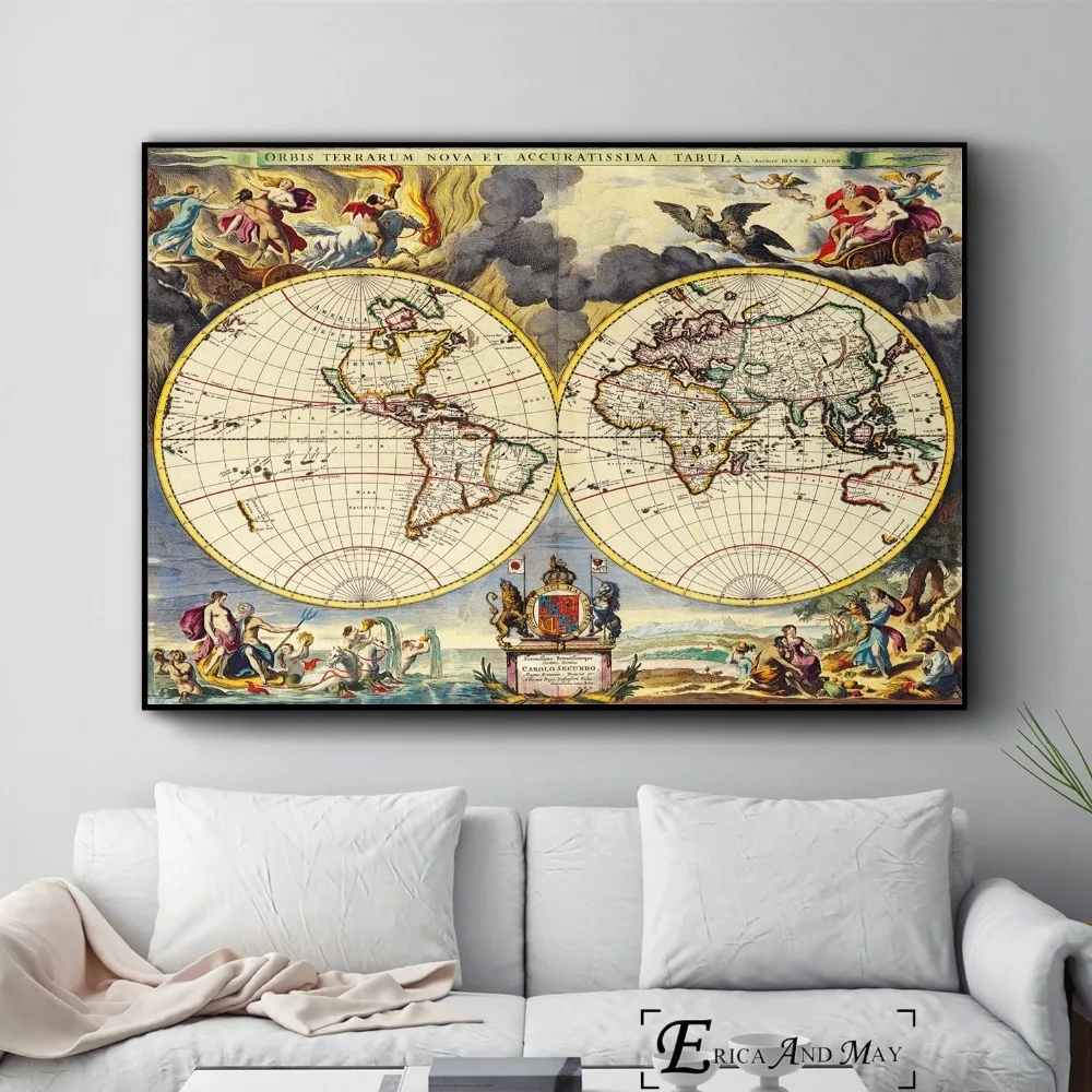 Old World Map Artwork Vintage Posters and Prints Wall art Decorative Picture Canvas Painting For Living Room Home Decor Unframed
Old World Map Artwork Vintage Posters and Prints Wall art Decorative Picture Canvas Painting For Living Room Home Decor Unframed