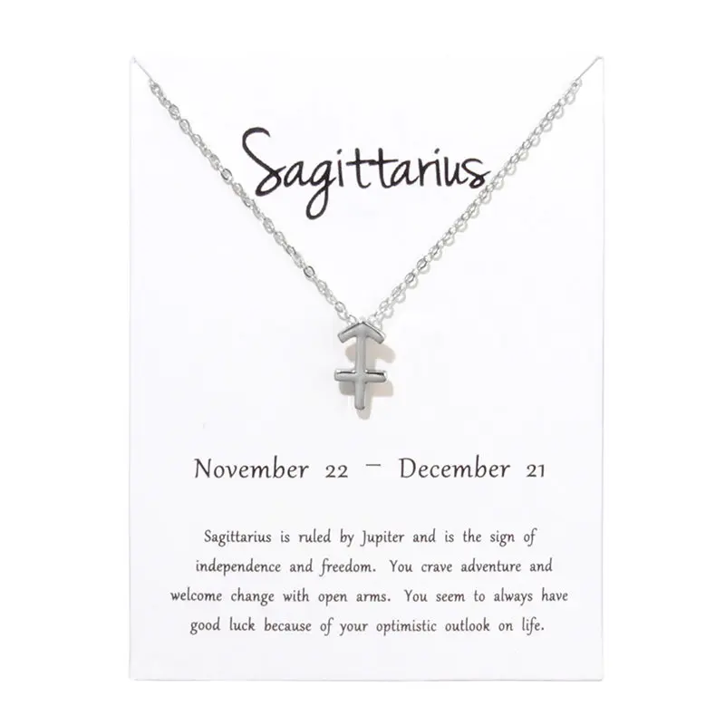 2020 Fashion Sagittarius 12 Constellation Card Pendant Necklaces Chains Necklace Pendants Birthday Jewelry Gifts For Women
2020 Fashion Sagittarius 12 Constellation Card Pendant Necklaces Chains Necklace Pendants Birthday Jewelry Gifts For Women