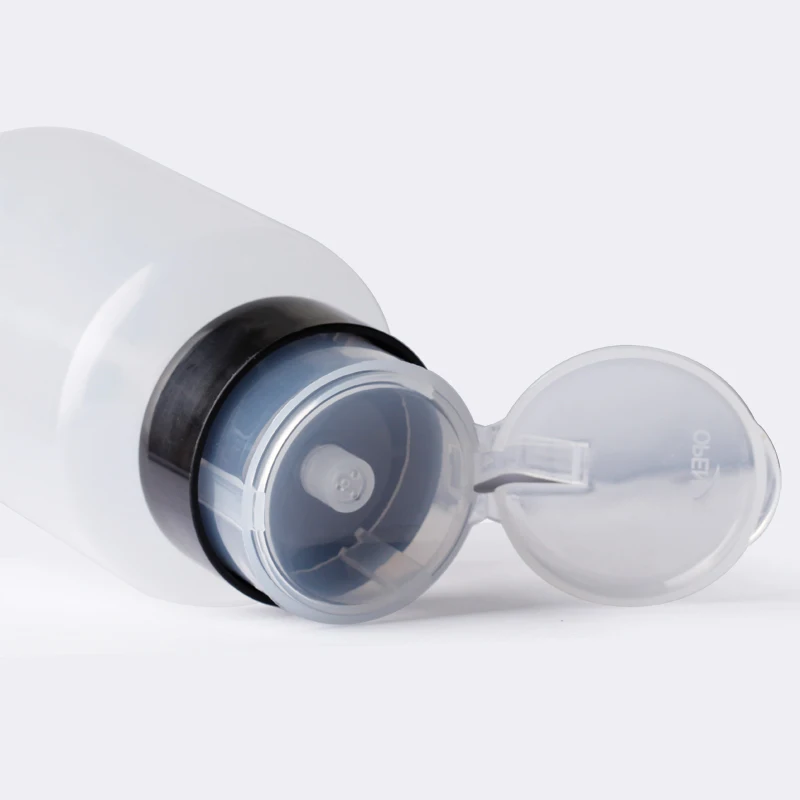 Ikonna 200ml Empty Plastic Press Pump Clear Bottle Nail Polish Gel Remover Clean Liquid Alcohol Water Storage Container Bottles | Красота и