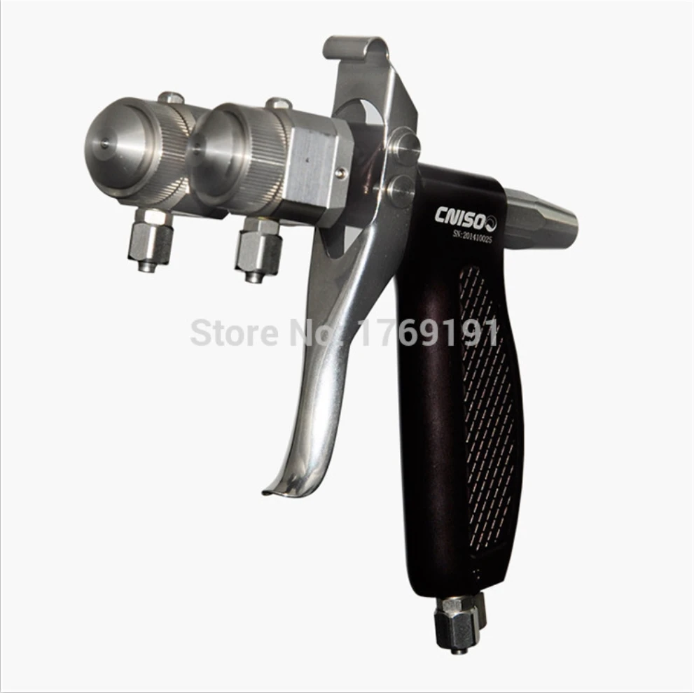 High-quality double-head stainless steel acid-resistant double-head spray gun electroplating chromium silver pneumatic tools
High-quality double-head stainless steel acid-resistant double-head spray gun electroplating chromium silver pneumatic tools