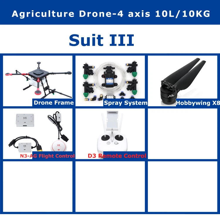 Сельское хозяйство drone 4 осевая машина 10 кг/10L распыления gimbal системы 1300 мм