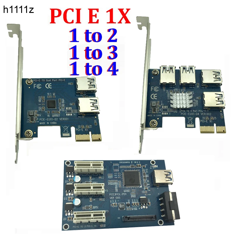 

PCI E от 1 до 3/4/2 PCI express, 1X слот, Райзер-карта Mini ITX к внешнему 3 слота PCI-E, адаптер PCIe, усилитель порта, карта VER005