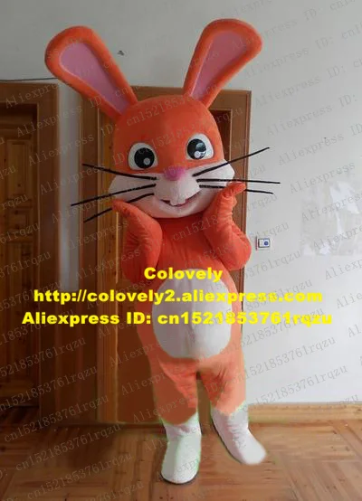 Симпатичный красный кролик заяц Кролик маскот костюм персонаж мультфильма Mascotte