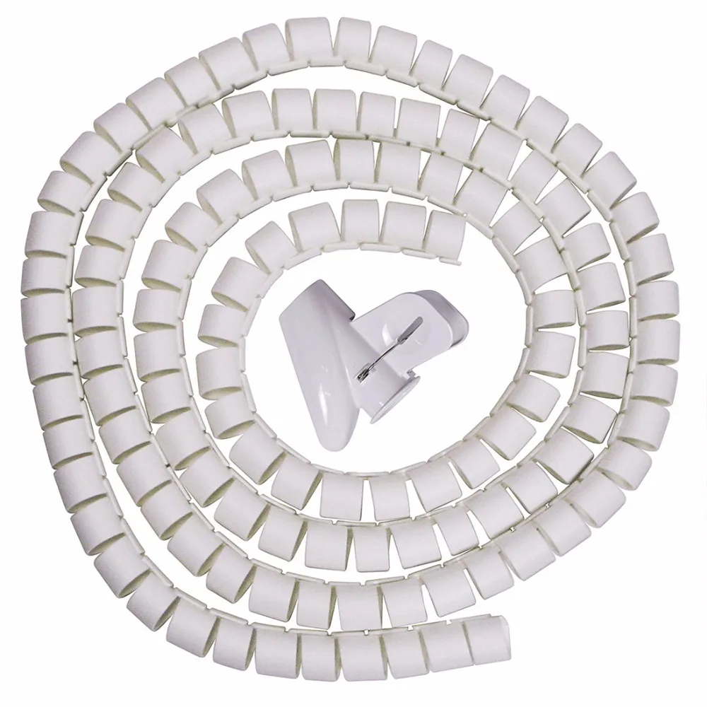 UXCELL Spiral Wire Organizer Wrap Tube Flexible Manage Cord w Clip for PC Computer Home Hiding Cable White 20mm Dia
UXCELL Spiral Wire Organizer Wrap Tube Flexible Manage Cord w Clip for PC Computer Home Hiding Cable White 20mm Dia