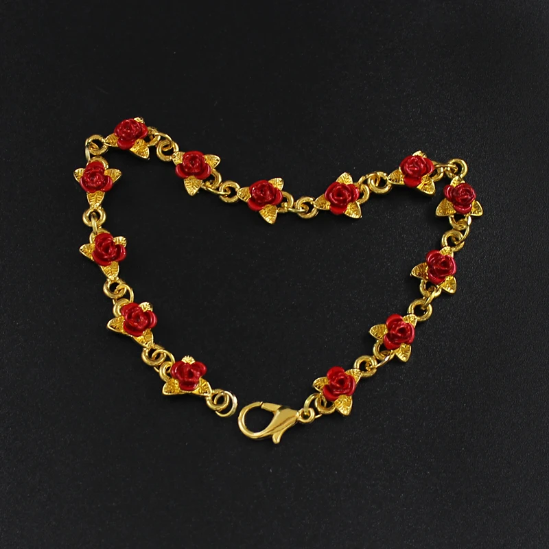 Rose Leaf Bracelet Red Rose Leaf Bracelet Flower Alloy Design String Bracelet Jewelry
Rose Leaf Bracelet Red Rose Leaf Bracelet Flower Alloy Design String Bracelet Jewelry